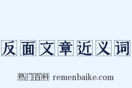 反面文章近义词是什么意思的图片